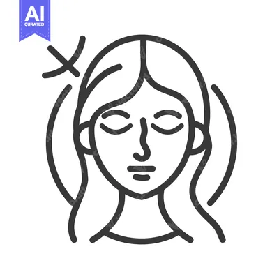 A simple line drawing depicts a person with closed eyes