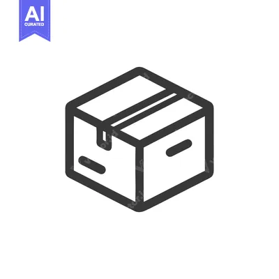 Aset premium populer: Minimalist Box Icon: Isometric View, Shipping and Delivery Symbol