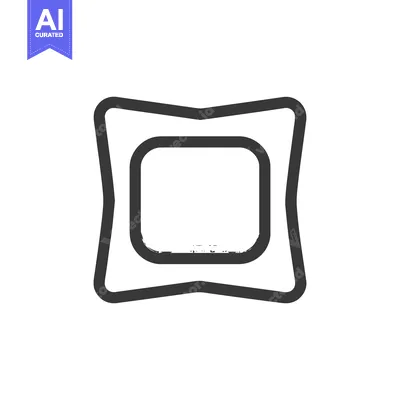 Popular premium asset: Abstract Gray Frame Icon with Rounded Rectangle Inside on White Backgr