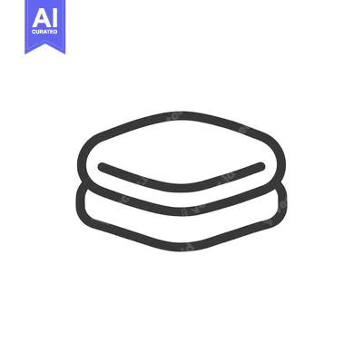 Aset premium populer: Minimalist Folded Blanket Icon: Cozy Comfort Symbol