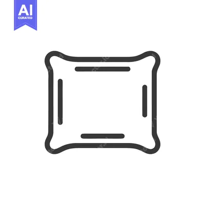 Minimalist Pillow Icon: Soft Comfort and Restful Sleep Symbol