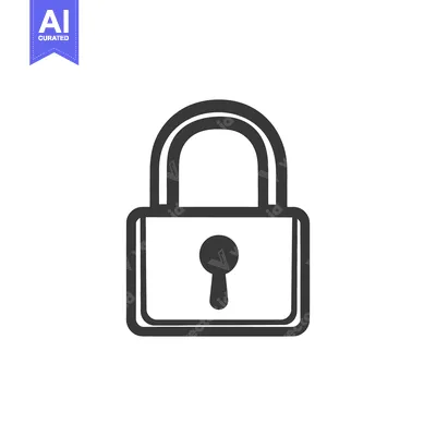 A simple illustrated representation of a secured padlock design