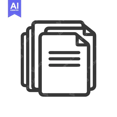 Stacked Documents Icon: Clean Line Art for Business and Organization