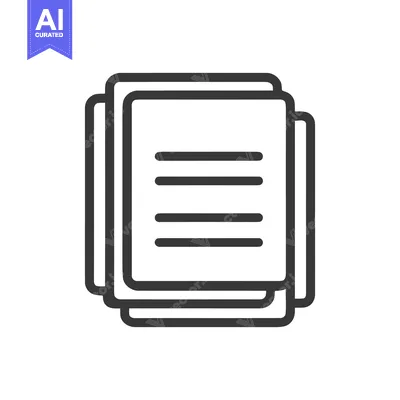Stacked Documents Icon: Minimalist Design for File Management