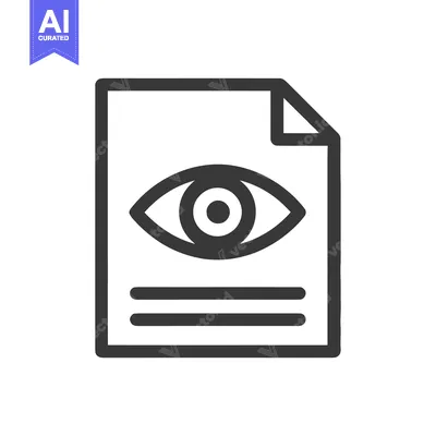 Premium design asset: Eye Icon on Document: Surveillance, Privacy, and Data Security Concept