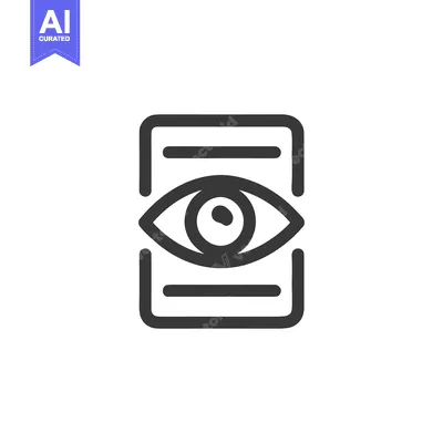 Aset desain premium: Minimalist Eye Icon Embedded in Document Outline, Modern Design