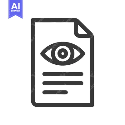Premium design asset: Eye Icon on Document: Surveillance, Privacy, and Information Access Sy
