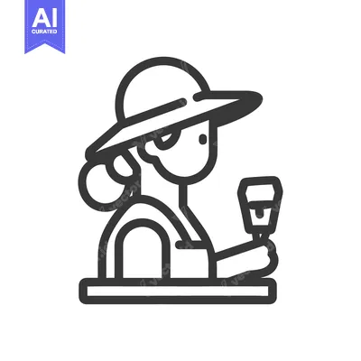 Aset desain premium: A woman wearing a hat is holding a drink at a bar