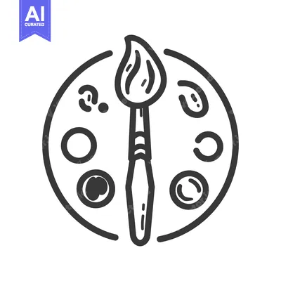 Aset premium populer: Artistic Tools Displayed In A Black And White Circular Composition