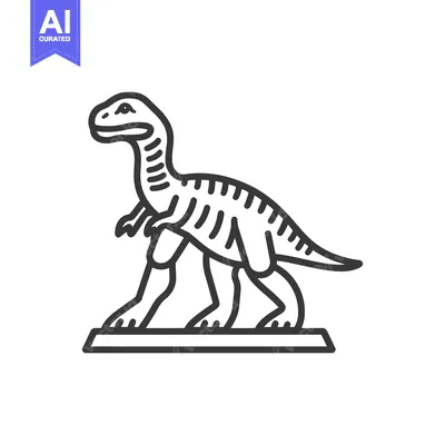Popular premium asset: A Line Art Drawing Of A Tyrannosaurus Rex Dinosaur