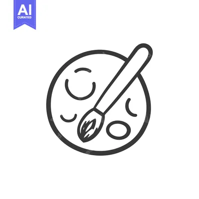 An illustration of a paintbrush resting on a color palette