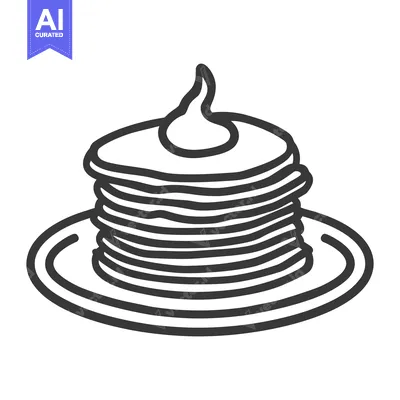 Popular premium asset: A stack of pancakes topped with cream sits on a plate
