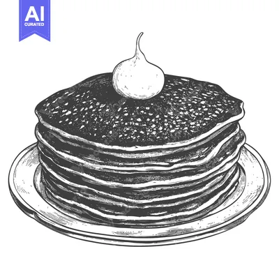 A stack of pancakes with a dollop of something on top