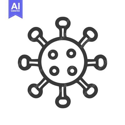 Simple graphical representation of a virus or microscopic biological o