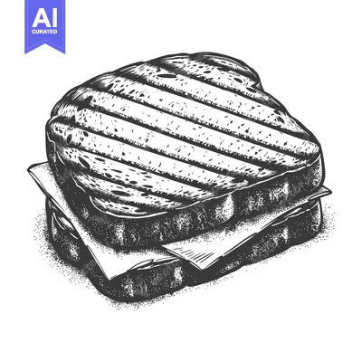 Popular premium asset: A simple illustration depicts a grilled sandwich resting on a surface