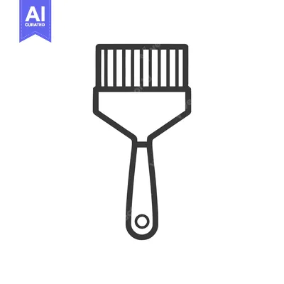 Aset premium populer: Minimalist Paint Brush Icon: Clean Line Art Design