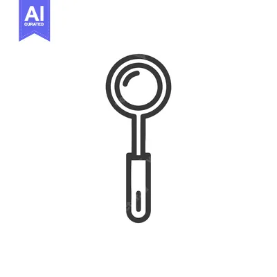 Minimalist Skimmer Icon: Clean Line Art for Culinary Design