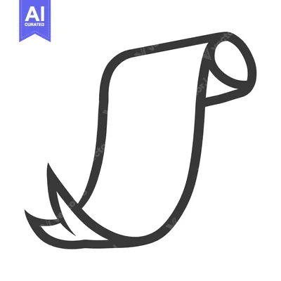 Popular premium asset: A simple line art drawing depicting a scroll of paper