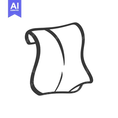 Popular premium asset: A monochromatic drawing of a rolled paper scroll