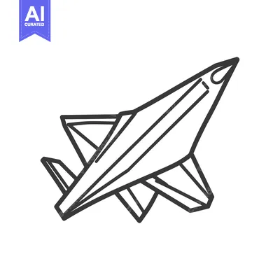 Popular premium asset: Black and white line art depicting a modern aircraft design