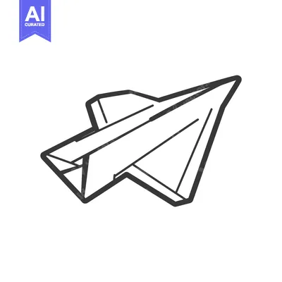 This is a black and white image of a paper airplane