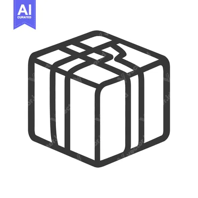Aset premium populer: A simple graphic depiction of a wrapped package or parcel