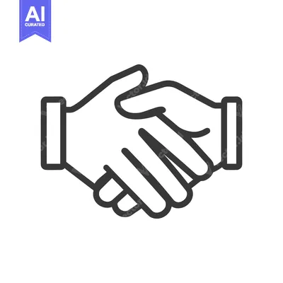 Aset premium populer: Depiction of two hands in a gesture of a handshake agreement