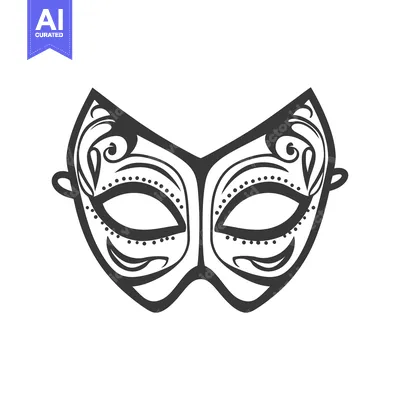 A decorative masquerade mask featuring elegant swirls and dot patterns