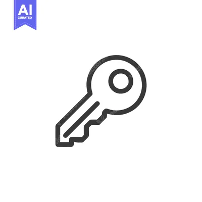 Premium design asset: Minimalist Key Icon: Security, Access, and Unlock Symbol