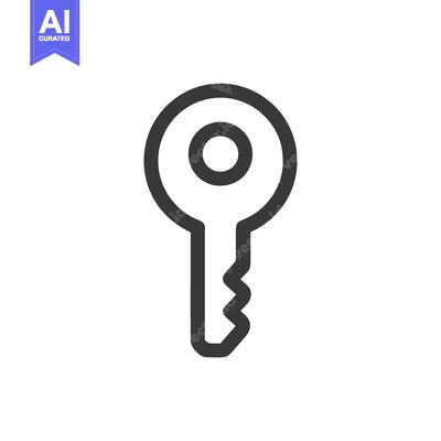 Popular premium asset: Minimalist Key Icon: Bold Outline on White Background