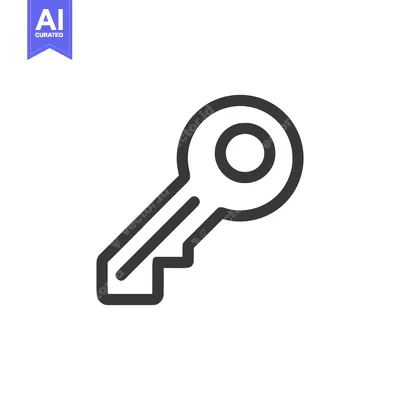 Popular premium asset: Minimalist Key Icon: Bold Outline on White Background, Security Symbol