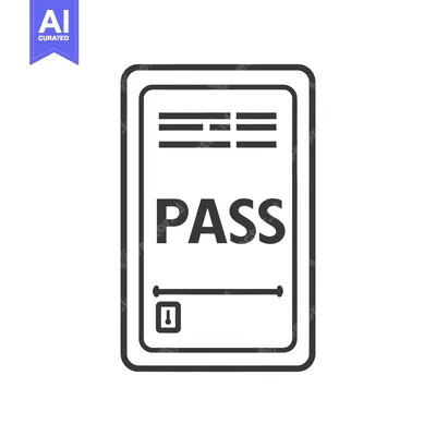 Popular premium asset: A rectangular access badge with the bold word PASS displayed prominent