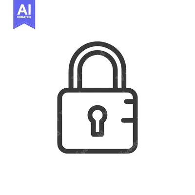Premium design asset: Minimalist Padlock Icon: Security, Privacy, and Protection Symbol