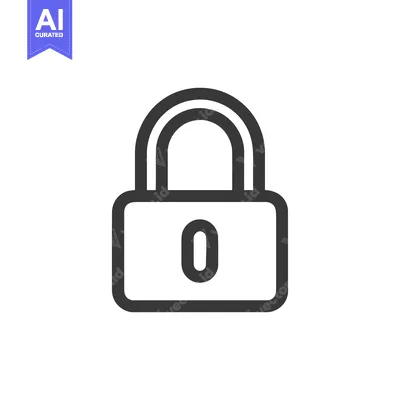Aset premium populer: Minimalist Padlock Icon: Security, Protection, and Privacy Symbol in D