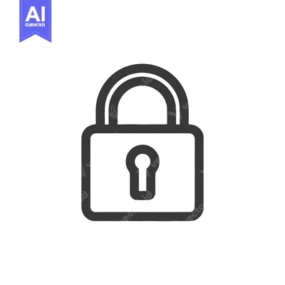 Popular premium asset: Bold Graphic Padlock Icon on White Background, Security Concept
