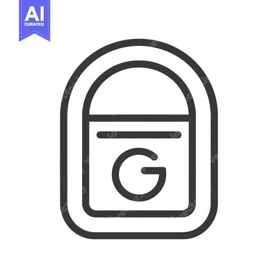 Aset premium populer: A simple stylized outline of a capital letter G within a shape