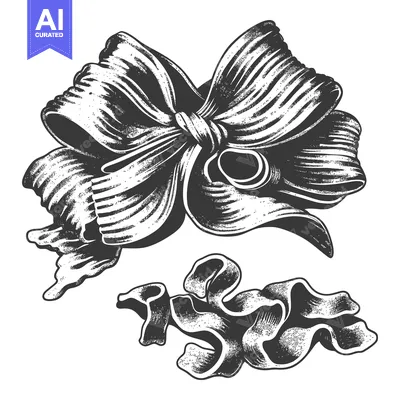 Premium design asset: Detailed illustration featuring a decorative bow and a ribbon element