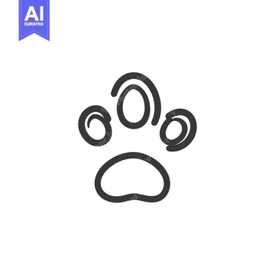 Popular premium asset: A Simple Graphic Depicting a Feline or Canine Paw Print