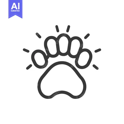 Popular premium asset: A shiny paw print icon radiating light from the outline