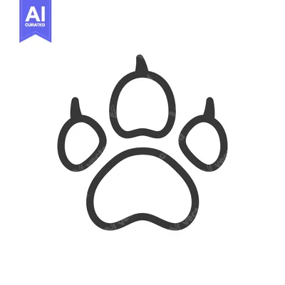 The graphic representation of a simplified animal paw print design