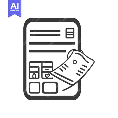 Aset desain premium: A digital device displaying information with an attached note