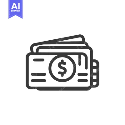 Popular premium asset: Minimalist Wallet Icon with Dollar Sign and Money Stacks, Finance Symb