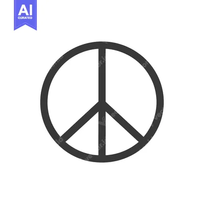 A simple symbol for peace and world harmony is displayed
