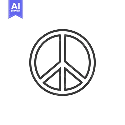 A simple icon illustrating the sign of universal peace and harmony