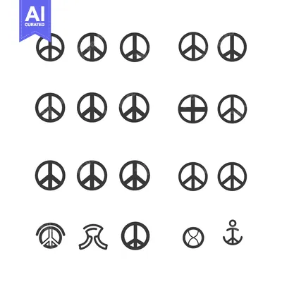 Peace Sign Variations and Related Symbols