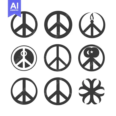 Popular premium asset: Peace Sign Variations with Symbols and Designs