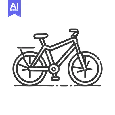 Premium design asset: Minimalist Bicycle Line Art: Clean, Modern Transportation Icon