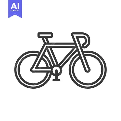 Popular premium asset: Minimalist Bicycle Icon: Sleek, Double-Lined Design on White Backgroun