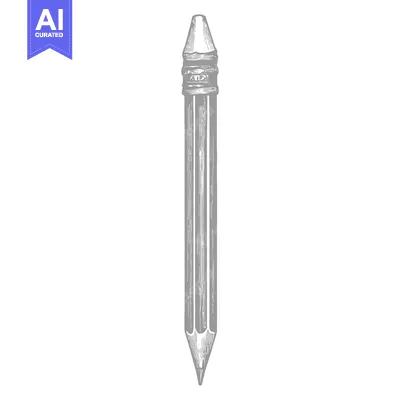 A simple pencil with a sharpened tip and eraser end