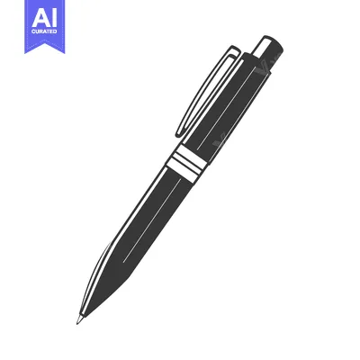 Popular premium asset: A single black pen with a metallic clip appears on white background